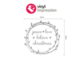 Wreath Christmas wall sticker for interior design and decoration