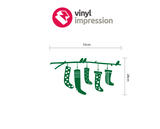 Christmas stockings wall sticker for interior design
