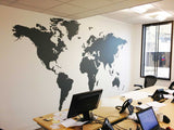 World Map Wall Covering for the office