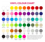 Colour chart for motivational 'Failure' vinyl wall sticker decal