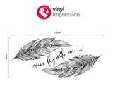 sizing chart for come fly with me vinyl wall sticker graphic of hand drawn style flower