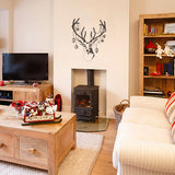 Christmas Deer Head with Baubles decoration wall sticker