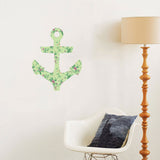 Floral anchor decal wall art graphic