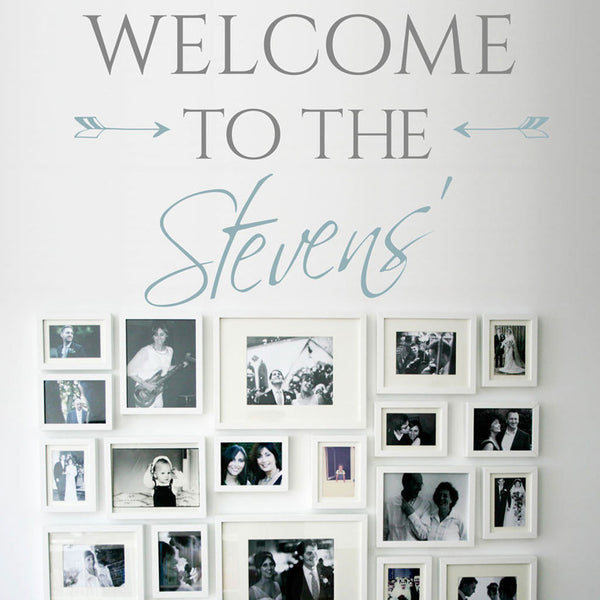 Welcome decal wall sticker graphic for homes and hallways
