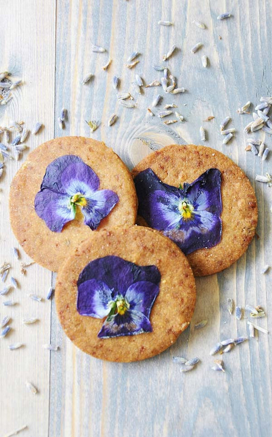Organic vanilla bean and lavender vegan cookies 