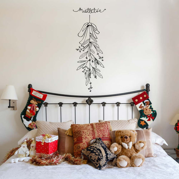 Removable mistletoe Christmas wall decoration wall art sicker