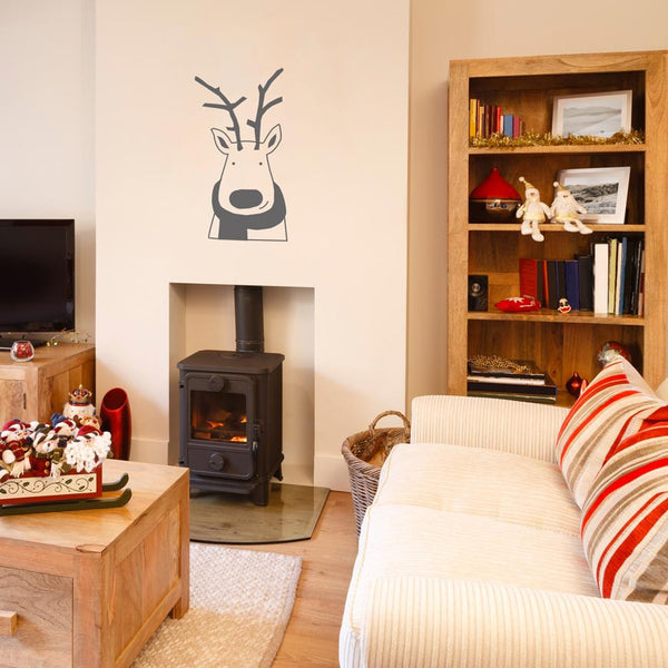 Reindeer winter sticker for christmas decoration